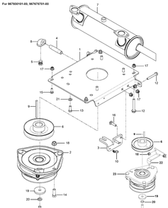 Engine Mounting, Guards And Muffler Diagram and Parts List for Z554X  Husqvarna Lawn Mower