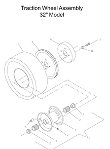 Wheels And Tires 2 Diagram and Parts List for WG3613P (968999116)(2005-11) Husqvarna Lawn Mower