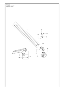 Shaft Diagram and Parts List for 330IKL  Husqvarna Trimmer