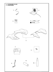 Accessories Diagram and Parts List for 535AWD 2019 Husqvarna Lawn Mower