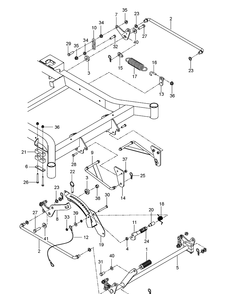 Mower Lift / Deck Lift Diagram and Parts List for M-ZT61BF (96717700400)(2013-01) Husqvarna Lawn Mower