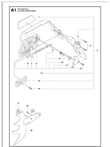Clutch Cover 2 Diagram and Parts List for 576XP 20130900001-Current Husqvarna Chainsaw