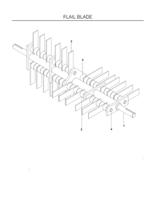 Flail Blade Diagram and Parts List for DTF6BF 2010-02 Husqvarna Dethatcher