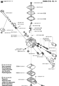 Carburetor Diagram and Parts List for 326HD60 (X-SERIES)(20030100001-20062700000) Husqvarna Hedge Trimmer