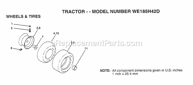 Steering Assembly Diagram and Parts List for WE185H42D 1998 Husqvarna Lawn Tractor