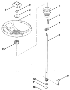 Steering Wheel Diagram and Parts List for LR120 (HU1236B)(954000412)(1992-10) Husqvarna Lawn Mower