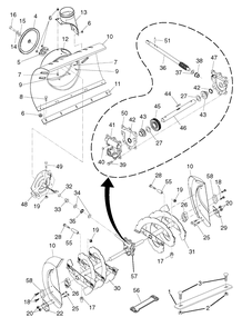 Auger Housing And Impeller Diagram and Parts List for 9027STE (961910003-01)(2012-11) Husqvarna Snow Blower