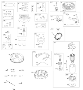 Briggs Engine Image 3 Diagram and Parts List for YTH22V42 (917289620)(2010-05) Husqvarna Lawn Mower