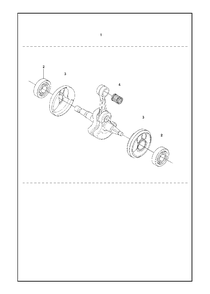 Crankshaft Diagram and Parts List for K970II 2014-02 Husqvarna Circular Saw