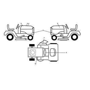 Decals Diagram and Parts List for YTH20K46-96043027700  Husqvarna Lawn Tractor