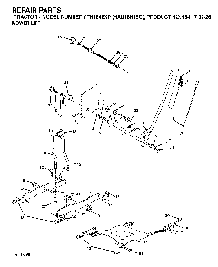 Mower Lift / Deck Lift Diagram and Parts List for YTH1848XP (HAU18H48G, 954170226)(2004-09) Husqvarna Lawn Tractor