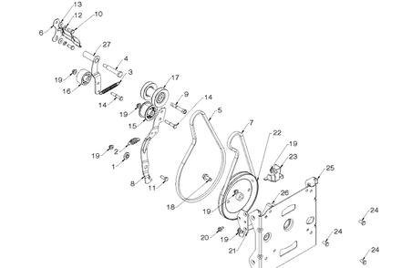Chassis, Engine And Pulleys 3 Diagram and Parts List for ST224P (96193012204)(2019-03) Husqvarna Snow Blower