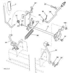 Mower Lift Diagram and Parts List for 2246LS (96043007600)(2008-12) Husqvarna Lawn Mower