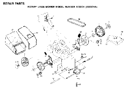 Repair Parts Diagram and Parts List for 6522CHA (954222725, 532702511)(2001-01) Husqvarna Lawn Mower