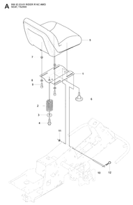 Seat Diagram and Parts List for R16CAWD (966830301)(2008-04) Husqvarna Lawn Tractor