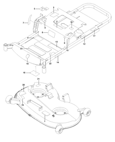 Decals Diagram and Parts List for RZ4622TBF (967176201)(2013-06) Husqvarna Lawn Mower