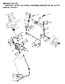 Steering Diagram and Parts List for GTH200 (HC20VH50A, 954002771)(1996-04) Husqvarna Lawn Tractor