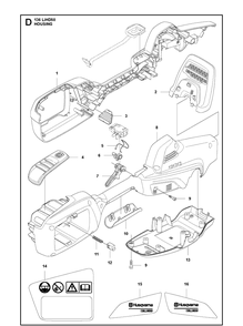 Part Location Diagram of 577722301 Husqvarna Handle Shell