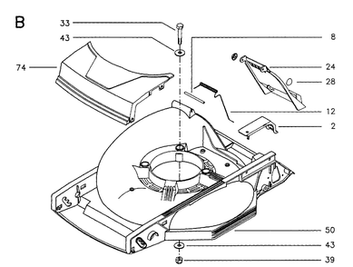 Frame Diagram and Parts List for 46EL ROYAL Husqvarna Lawn Mower