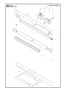 Tube And Shaft  3 Diagram and Parts List for 143RII  Husqvarna Brush Cutter