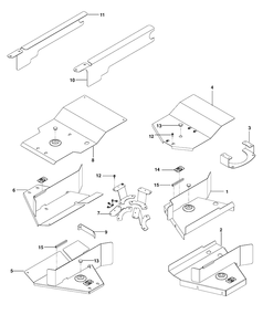 Guards Diagram and Parts List for PZ29DCE (966616701)(2012-02) Husqvarna Lawn Mower