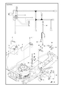Electrical Diagram and Parts List for R216TAWD2018-2021  Husqvarna Lawn Tractor