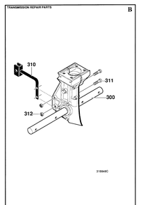 Transmission Diagram and Parts List for CT16 1997-04 Husqvarna Cultivator