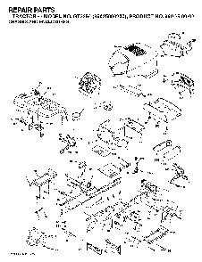 Chassis And Enclosures Diagram and Parts List for GT2254 (96025000200)(2005-05) Husqvarna Lawn Tractor