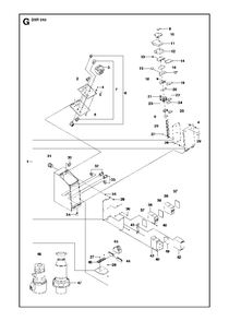 Electrical, Valid For Machine 44 - 113 Diagram and Parts List for DXR310 (44 & Above)(2013-08) Husqvarna Demolition Hammer