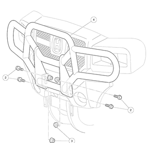 Brush Guard Diagram and Parts List for HUV4421GXP 2009 Husqvarna Lawn Tractor