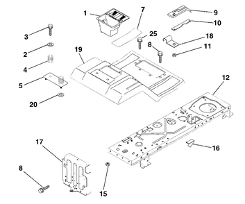 Fender / Chassis Diagram and Parts List for LT125 (954170001-C)(1998-10) Husqvarna Lawn Tractor