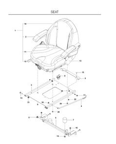 Seat Diagram and Parts List for PZ29D (96655480101)(2015-02) Husqvarna Lawn Mower