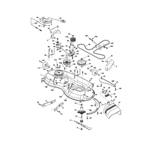 Mower Deck Diagram and Parts List for 917287542  Husqvarna Lawn Tractor