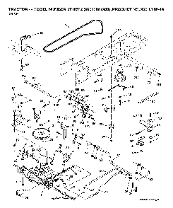 Drive Diagram and Parts List for LT16542 (96013001900)(2006-02) Husqvarna Lawn Tractor