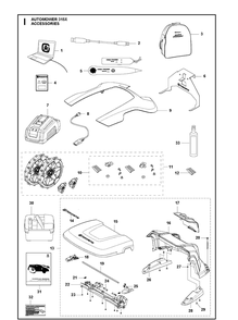 Part Location Diagram of 115820301 Husqvarna Workshop Manual