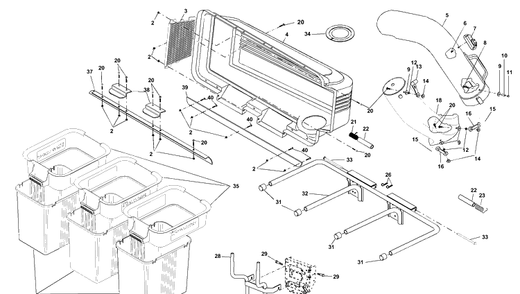 Part Location Diagram of 532403699 Husqvarna Support Assembly
