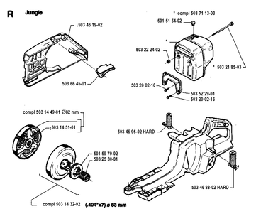 Accessories 2 Diagram and Parts List for 394XP 19940100001-19960100000 Husqvarna Chainsaw