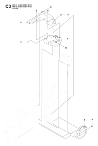 Cover 2 Diagram and Parts List for R13C (965094301)(2007-01) Husqvarna Lawn Tractor