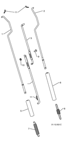 Part Location Diagram of 532421763 Husqvarna Impeller Rod Assembly
