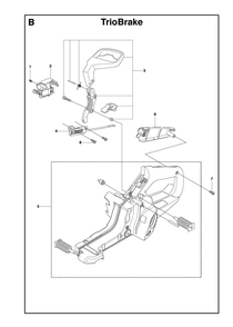 Handle And Controls Diagram and Parts List for 440 e-series II Husqvarna Chainsaw