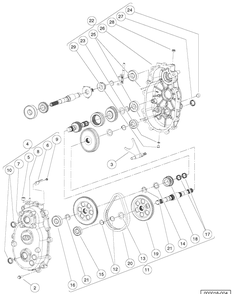 Tramsmission -Gasoline Vehicles Diagram and Parts List for HUV4421GXP 2009 Husqvarna Lawn Tractor