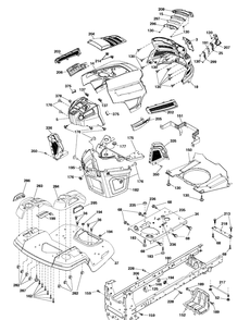 Chassis / Frame Diagram and Parts List for YTH18K42 (96043025000)(2017-09) Husqvarna Lawn Tractor