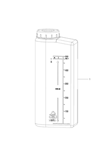 Oil Bottle Diagram and Parts List for 323S15 967078301 Husqvarna Sprayer