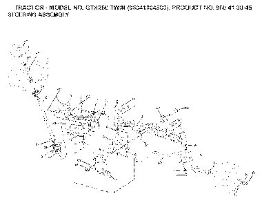 Steering Diagram and Parts List for GTH260TWIN (96041004500, 960410045)(2007-02) Husqvarna Lawn Tractor