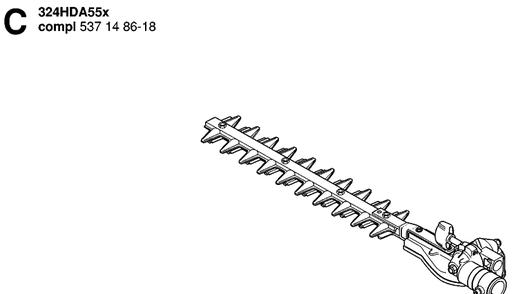 Clutch And Oil Pump Diagram and Parts List for 324HDA55 (X-SERIES)(20053600001-Current) Husqvarna Hedge Trimmer