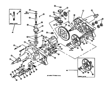 Agri-Fab Transaxle Diagram and Parts List for YTH142 (954000352-A)(1991-08) Husqvarna Lawn Tractor