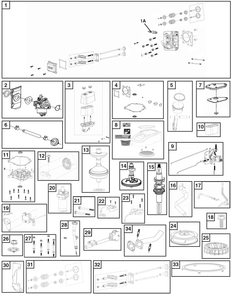 Engine Diagram and Parts List for 352 591070901 Husqvarna Engine