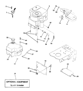Engine Diagram and Parts List for YT150 (954840021-B)(1996-04) Husqvarna Lawn Tractor