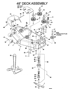 48 Inch/122cm Cutting Deck Diagram and Parts List for IZ5223 (968999526)(2006-08) Husqvarna Lawn Mower