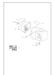 Cover Diagram and Parts List for 325HS75 (X-SERIES)(2008-05) Husqvarna Hedge Trimmer